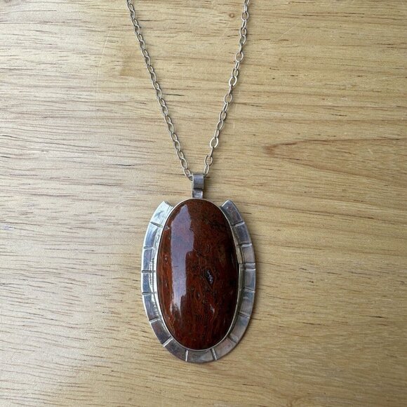 Ray Youmans Dinosaur Gem Bone Pendant Necklace‎ Sterling Silver Multicolor 26.7g - Picture 4 of 13